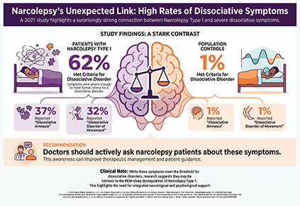 Narcolepsy’s Unexpected Link: High Rates of Dissociative Symptoms
