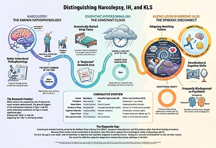 Distinguishing Narcolepsy, IH, and KLS